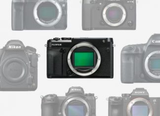Размеры Fujifilm GFX 50R в сравнении с популярными камерами