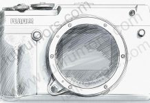 Реальный эскиз новой среднеформатной Fujifilm GFX-50R Fujifilm GFX-50R эскиз